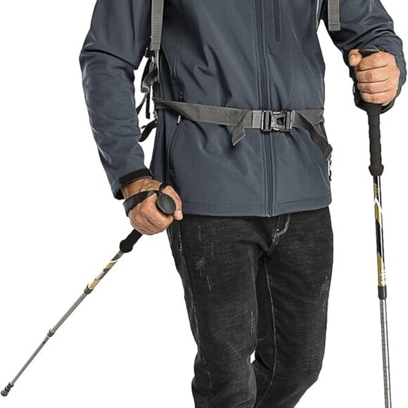 Comfortable Men's Softshell Jacket - Fleece-Lined, Adjustable Hood, Multi-Pocket - Picture 3 of 5